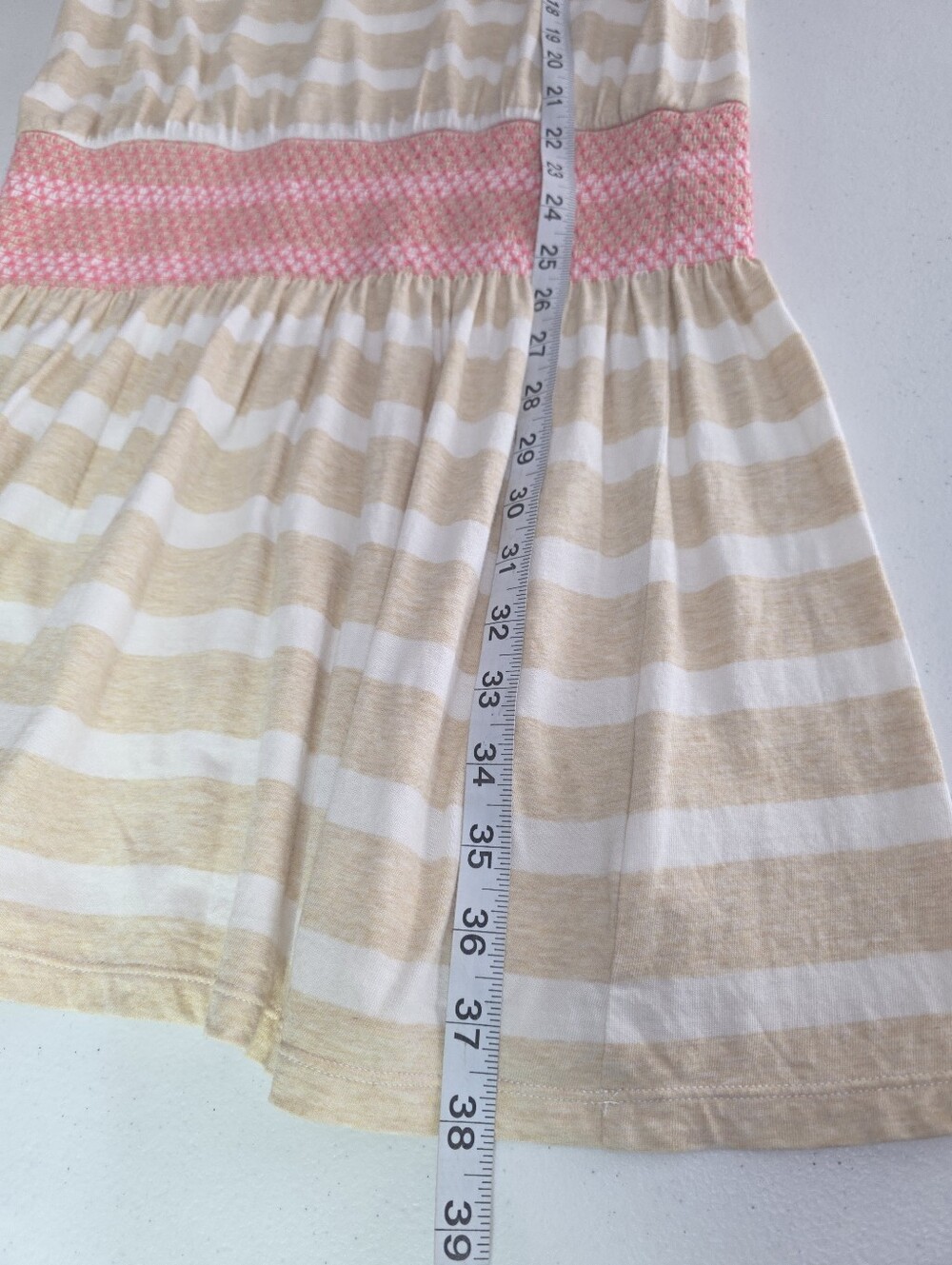 Lilly Pulitzer Striped Sleeveless Drop Waist Dress Medium Pink Beige - Picture 6 of 9